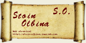 Stoin Olbina vizit kartica